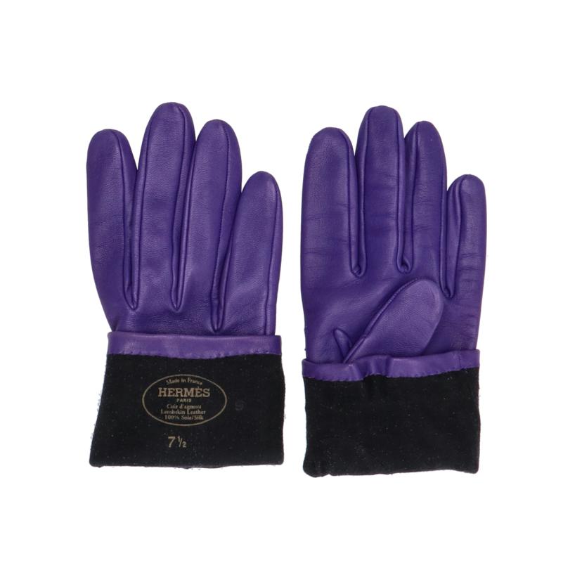 HERMES エルメス/レザーステッチグローブ//ABランク/94