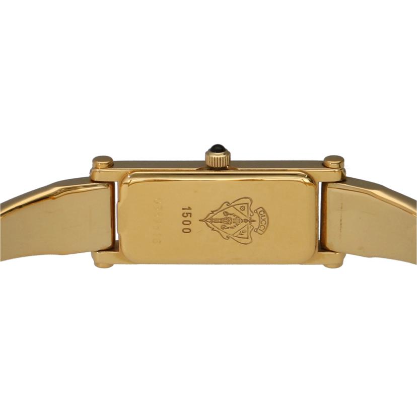 GUCCI グッチ/バングルウォッチ・ゴールド×ブラック/クオーツ/1500L//035****/ABランク/75