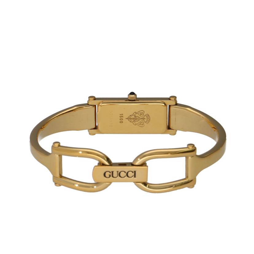 GUCCI グッチ/バングルウォッチ・ゴールド×ブラック/クオーツ/1500L//035****/ABランク/75