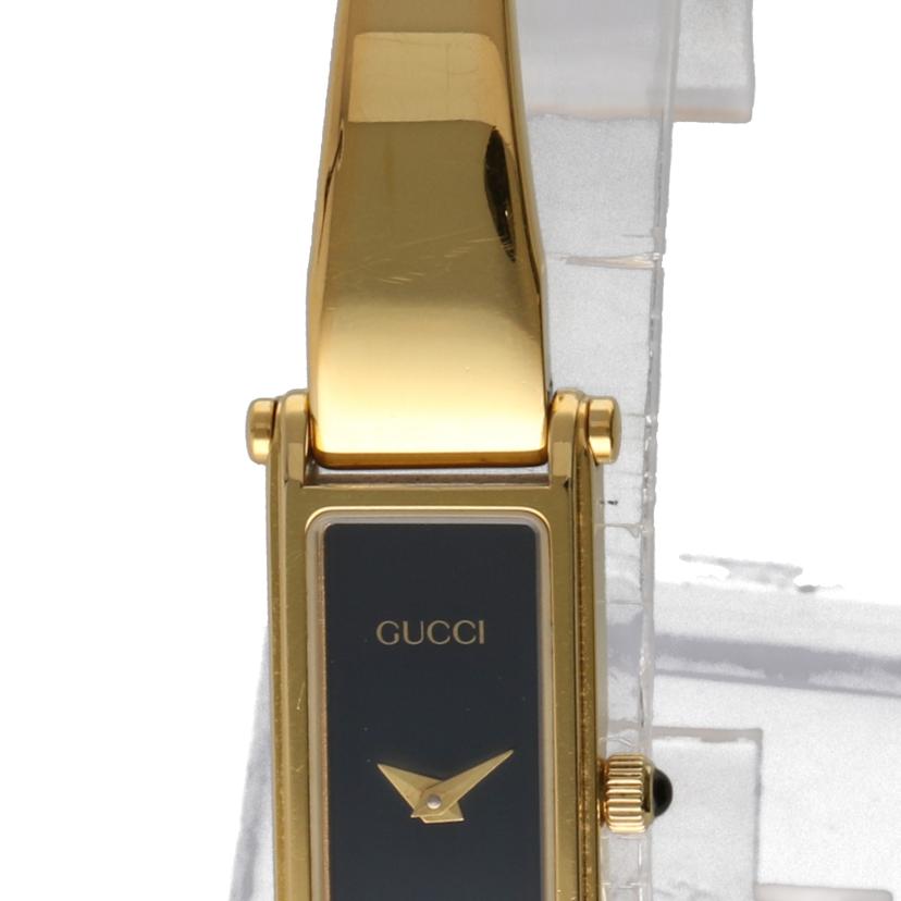 GUCCI グッチ/バングルウォッチ・ゴールド×ブラック/クオーツ/1500L//035****/ABランク/75