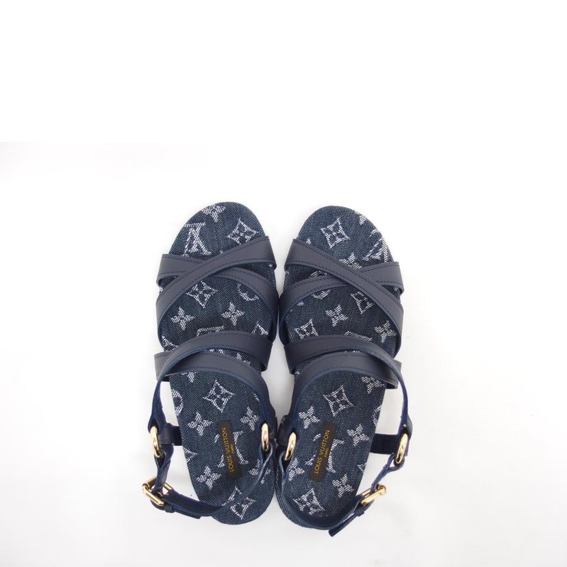 LV ルイ・ヴィトン /フラットサンダル/モノグラムデニム/973541//TC1132/ABランク/04