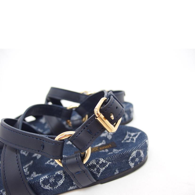 LV ルイ・ヴィトン /フラットサンダル/モノグラムデニム/973541//TC1132/ABランク/04
