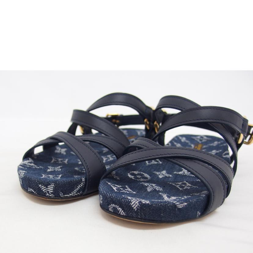 LV ルイ・ヴィトン /フラットサンダル/モノグラムデニム/973541//TC1132/ABランク/04