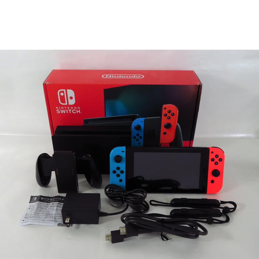 NINTEDO 任天堂/ニンテンドーSwitch ネオンブルー×ネオンレッド/HACー001//XKJ70038978787/BCランク/81