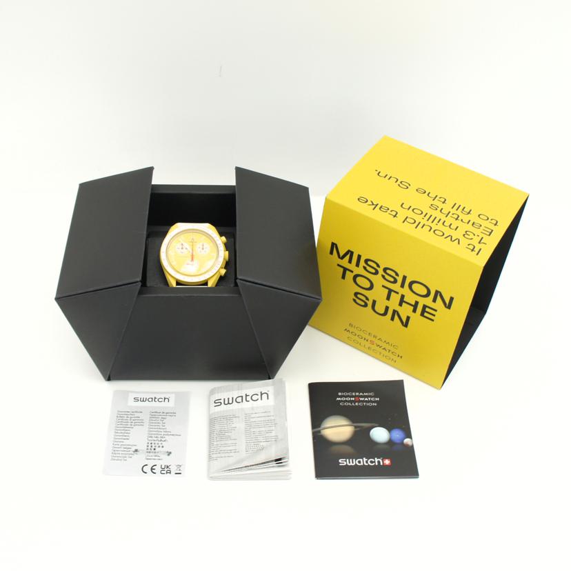 OMEGA×swatch オメガ×スウォッチ 腕時計 バイオセラミック/ムーンスウォッチ/ミッション・トゥ・ザ・サン/クオーツ/SO33J100//ABランク/75