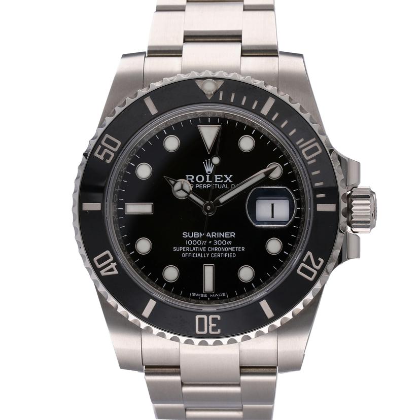ROLEX ロレックス 黒サブ 腕時計 ランダムシリアル ギャラ2018年日付 ステンレス 黒文字盤 メンズ 自動巻き/サブマリーナ・デイト・ブラック/ランダム番/116610LN//8977W0V1/Aランク/75