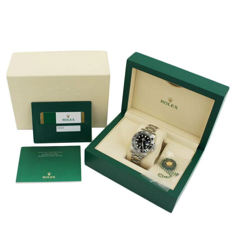 ROLEX ロレックス 黒サブ 腕時計 ランダムシリアル ギャラ2018年日付 ステンレス 黒文字盤 メンズ 自動巻き/サブマリーナ・デイト・ブラック/ランダム番/116610LN//8977W0V1/Aランク/75