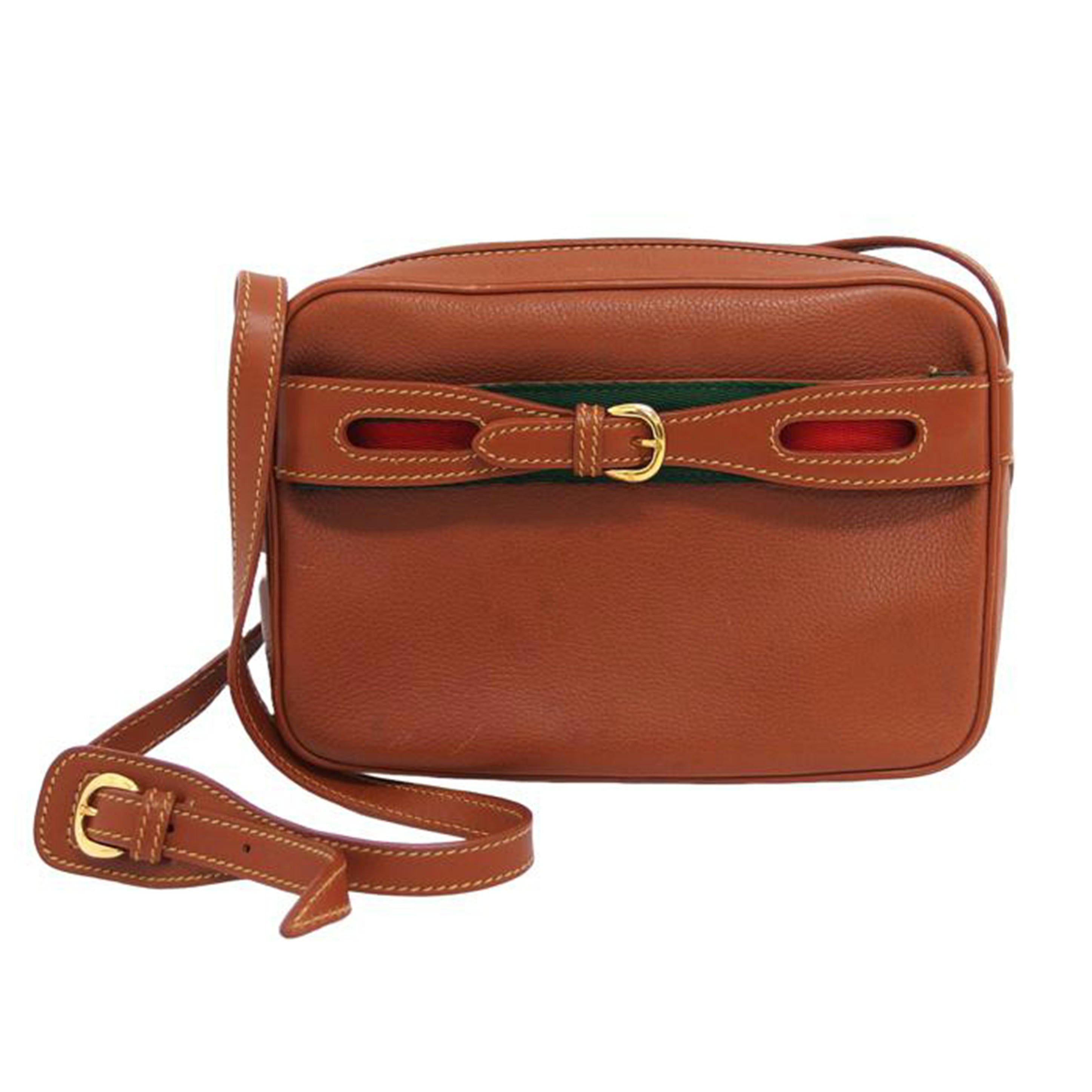 GUCCI グッチ ヴィンテージ レザーバッグ ブラウン/オールドグッチ/レザーショルダーバッグ//007********/ABランク/04