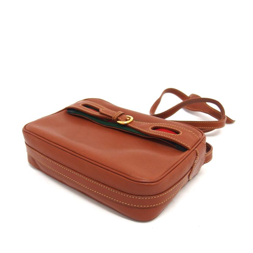 GUCCI グッチ ヴィンテージ レザーバッグ ブラウン/オールドグッチ/レザーショルダーバッグ//007********/ABランク/04