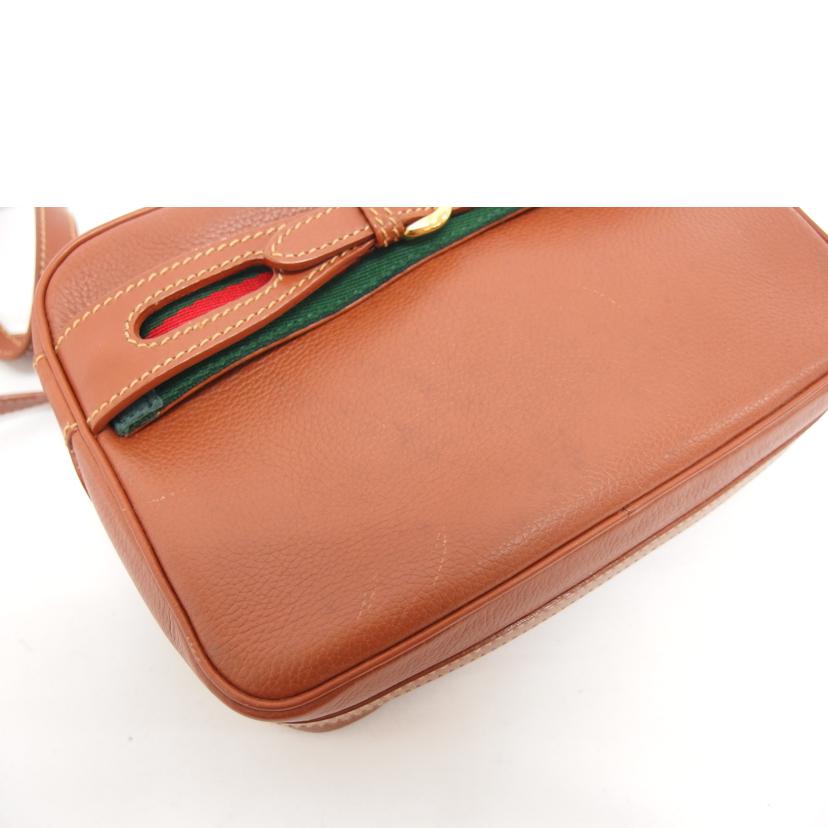 GUCCI グッチ ヴィンテージ レザーバッグ ブラウン/オールドグッチ/レザーショルダーバッグ//007********/ABランク/04