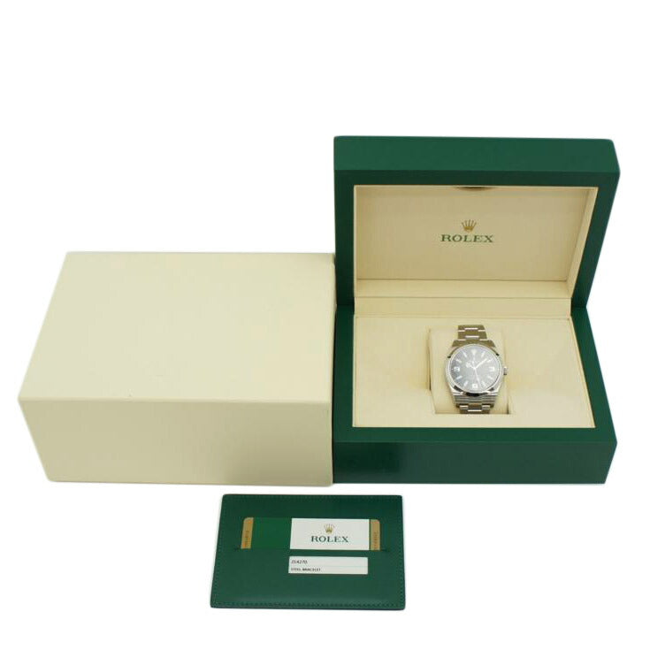 ROLEX ロレックス 腕時計 ランダムシリアル 保証書2014年日付 前期型 ブラックアウト ステンレス 自動巻き メンズ/エクスプローラー1/ランダム番/214270//Q0394449/SAランク/75