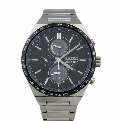 SEIKO セイコー/メンズ時計/ワールドタイム/ソーラー/V195-0AE0//900483/ABランク/72