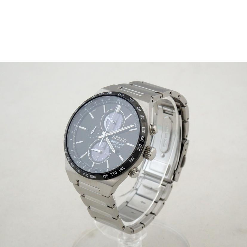 SEIKO セイコー/メンズ時計/ワールドタイム/ソーラー/V195-0AE0//900483/ABランク/72