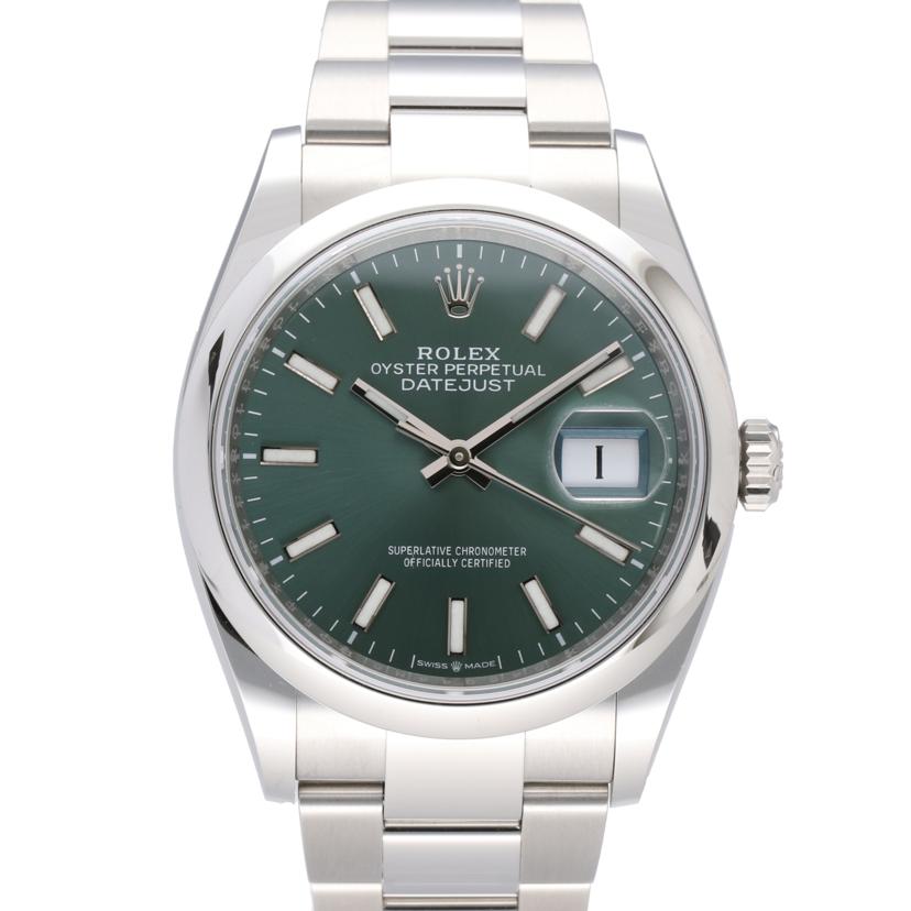 ROLEX ロレックス 腕時計 自動巻き ランダムシリアル 2022年新ギャラ オイスターブレス メンズ/デイトジャスト36/ミントグリーン/ランダム番/126200//G45944N5/Aランク/75