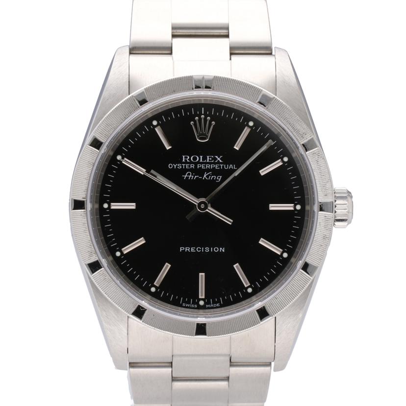 ROLEX ロレックス 腕時計 2001年頃製造 新品仕上済/エアキング/ブラック文字盤/K番/14010M//K726834/ABランク/75