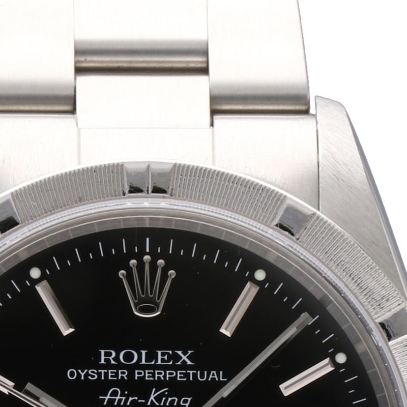 ROLEX ロレックス 腕時計 2001年頃製造 新品仕上済/エアキング/ブラック文字盤/K番/14010M//K726834/ABランク/75