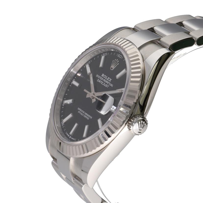 ROLEX ロレックス 腕時計 ランダムシリアル 新ギャラ2021年 /デイトジャスト41・ブラック/SS×WG/ランダム番/126334//8T3K8261/Aランク/75