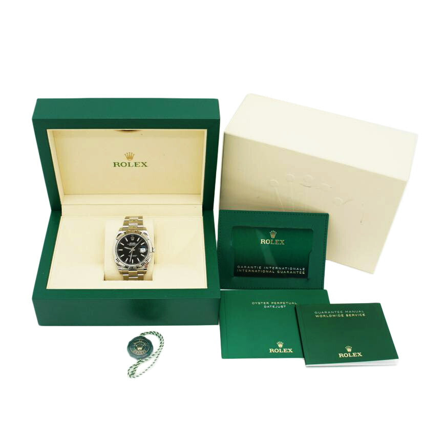 ROLEX ロレックス 腕時計 ランダムシリアル 新ギャラ2021年 /デイトジャスト41・ブラック/SS×WG/ランダム番/126334//8T3K8261/Aランク/75