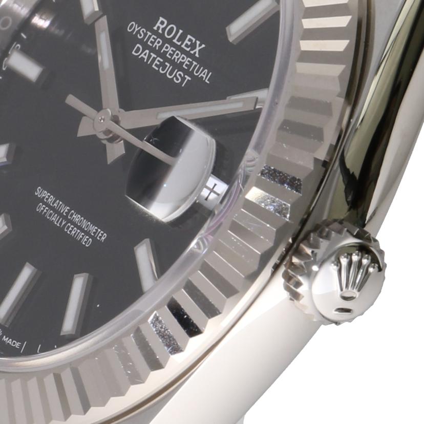 ROLEX ロレックス 腕時計 ランダムシリアル 新ギャラ2021年 /デイトジャスト41・ブラック/SS×WG/ランダム番/126334//8T3K8261/Aランク/75