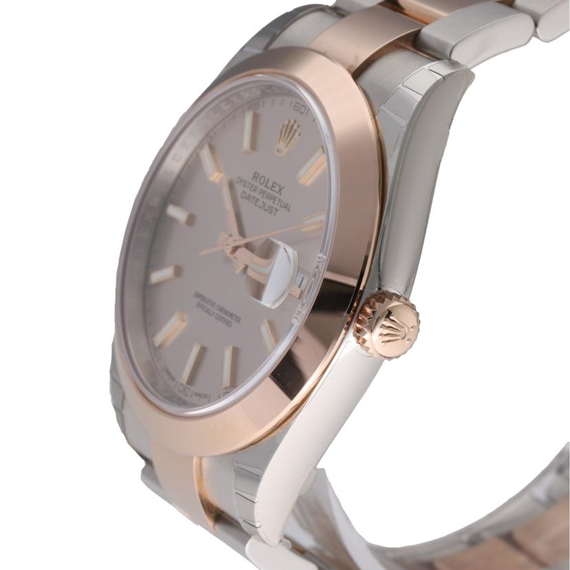 ROLEX ロレックス 腕時計 ランダムシリアル 2019年保証書 エバーローズゴールド ステンレス 保護シール付き メンズ/デイトジャスト41・サンダスト/ランダム番/126301//9F7090F2/SAランク/75