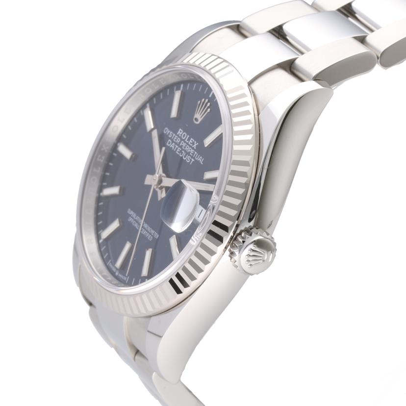 ROLEX ロレックス 腕時計 2022年保証書 SS×WG オイスターブレス 自動巻き メンズ/デイトジャスト36・ブライトブルー/ランダム番/126234//0D94A375/Aランク/75