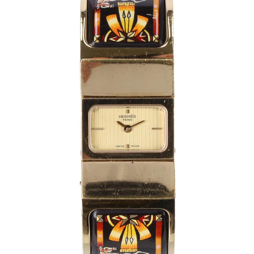 HERMES エルメス/ロケ 七宝焼バングルウォッチ/L01.201//835518/BCランク/75