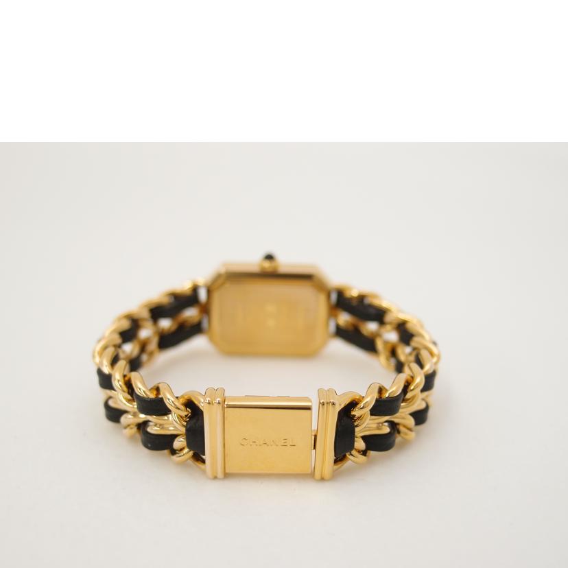 CHANEL シャネル 腕時計 電池交換済 GP スクエアフェイス ブラック文字盤/プルミエールM/レディース/クオーツ/H0001//A.E******/Aランク/69