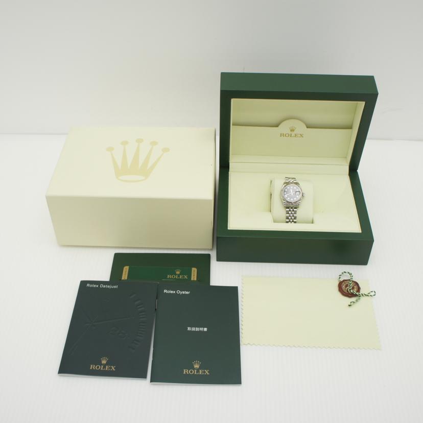 ROLEX ロレックス 腕時計 2007年頃製造/デイトジャスト・レディース・10P新ダイヤ/ブラック/179174G//M006085(2007)/Aランク/75