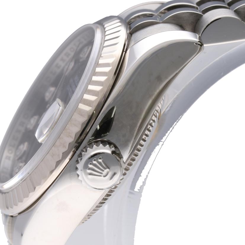 ROLEX ロレックス 腕時計 2007年頃製造/デイトジャスト・レディース・10P新ダイヤ/ブラック/179174G//M006085(2007)/Aランク/75