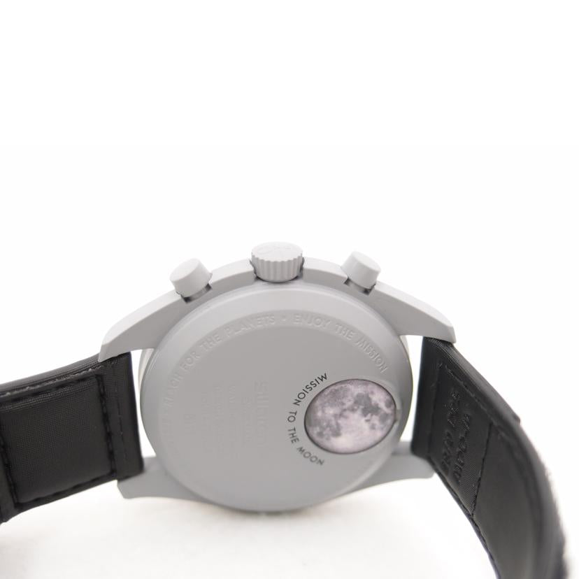 OMEGA×swatch 腕時計 ミッショントゥザムーン オメガ×スウォッチ コラボモデル ほぼ新品 クロノグラフ/MISSION TO THE MOON/クォーツ/S033M100//SAランク/69