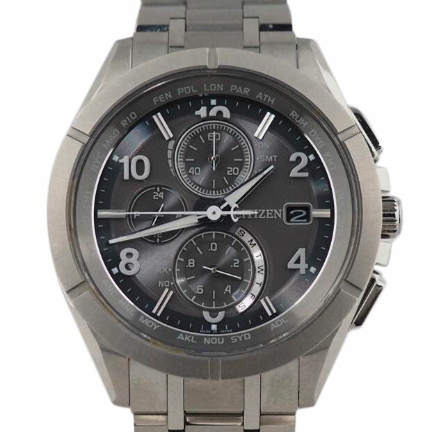 CITIZEN シチズン  H800-T024190/アテッサ･ダイレクトフライト/電波ソーラー/AT8160-55H/861******/メンズ時計/ABランク/79【中古】