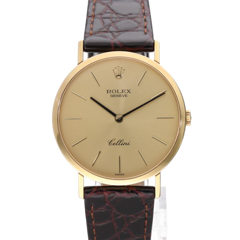 ROLEX ロレックス/チェリーニK18YG/手巻き/社外ベルト/4112//4281080/Bランク/75