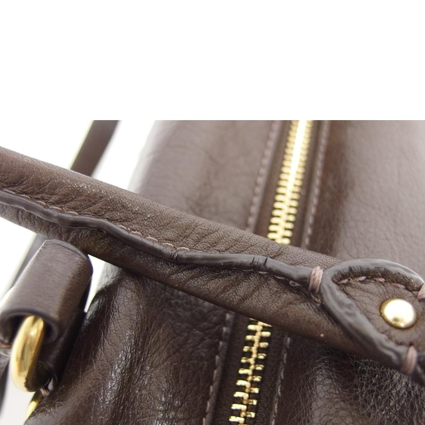 COACH コーチ/レザーミニハンドバッグ/ダークブラウン//ABランク/04