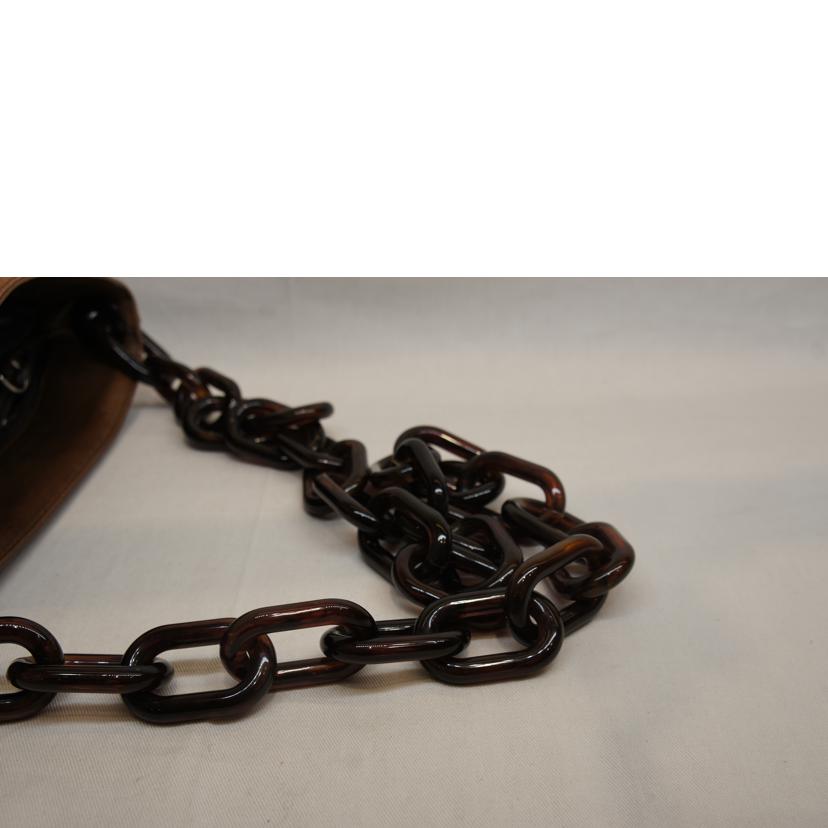 PRADA プラダ/プラチェーンレザーバケットショルダー//103/ABランク/92