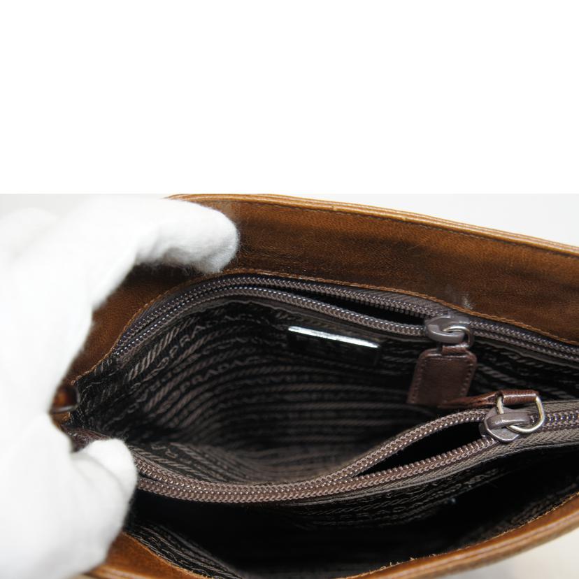 PRADA プラダ/プラチェーンレザーバケットショルダー//103/ABランク/92