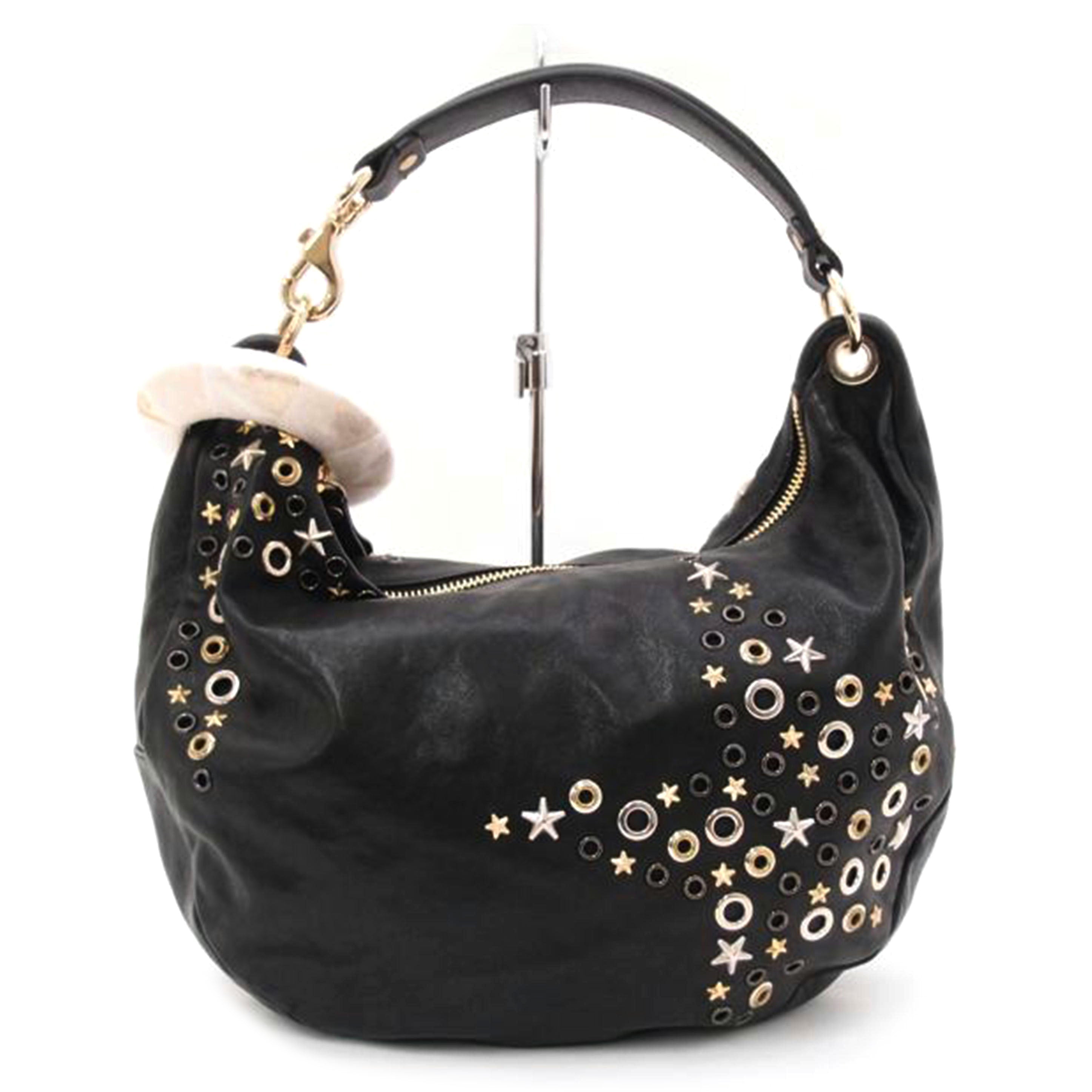 JIMMY CHOO ジミーチュウ ワンショルダー スタッズ レザー 黒 レディース/スカイバッグ/ブラック//00Y36B/SAランク/69