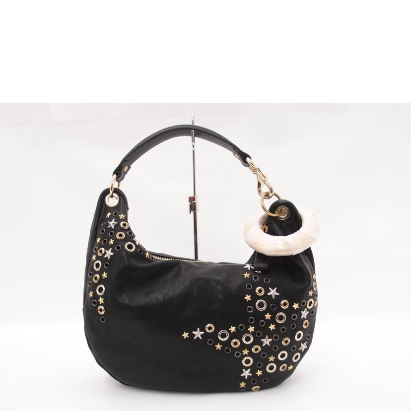 JIMMY CHOO ジミーチュウ ワンショルダー スタッズ レザー 黒 レディース/スカイバッグ/ブラック//00Y36B/SAランク/69