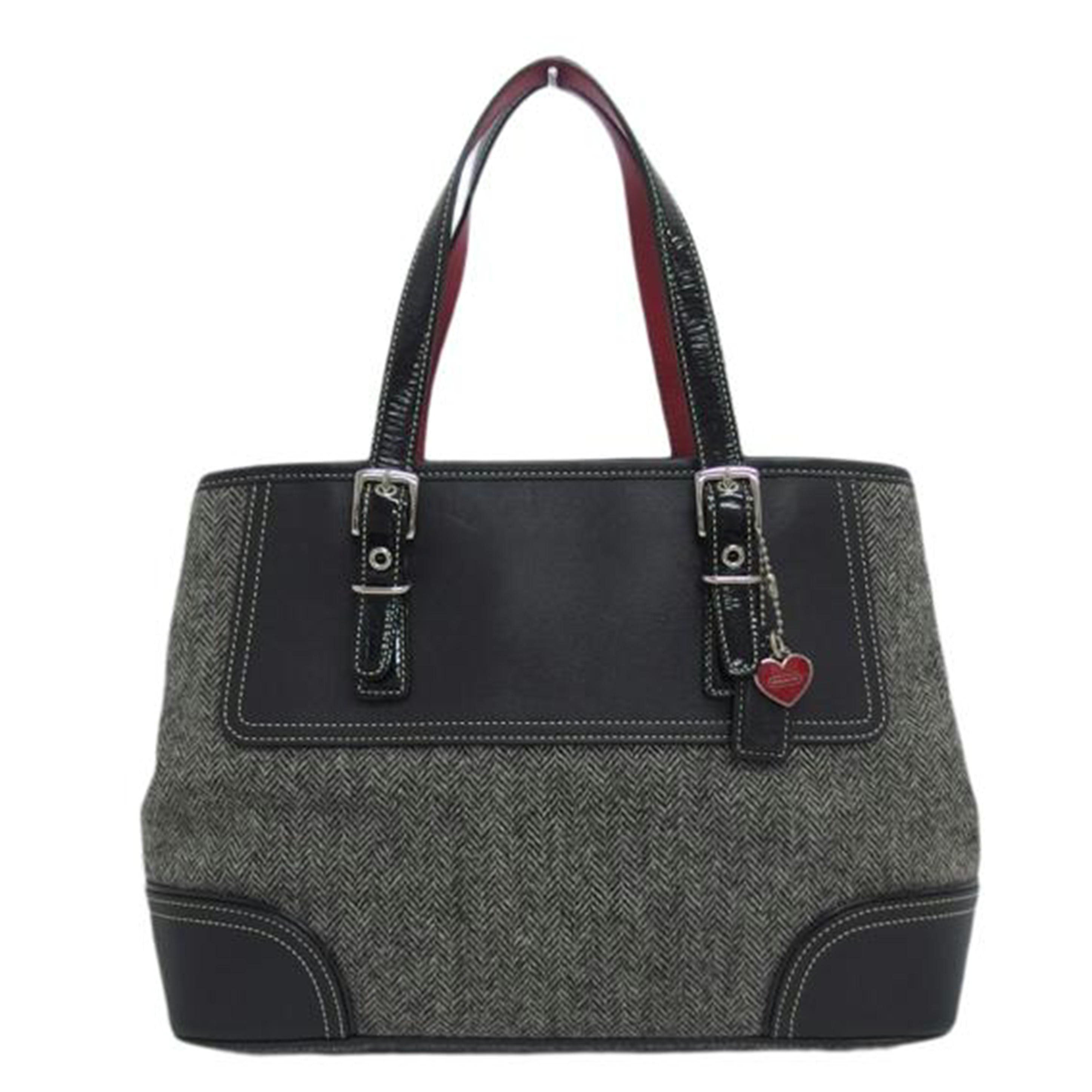 COACH コーチ/ツイード/レザートートバッグ/1408//G04J/ABランク/04