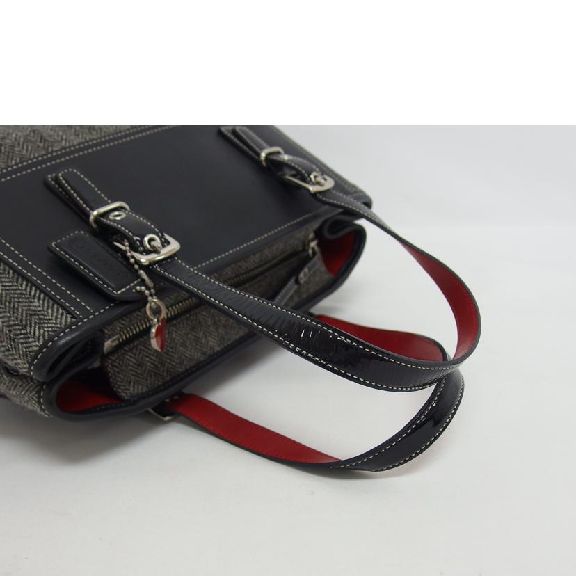 COACH コーチ/ツイード/レザートートバッグ/1408//G04J/ABランク/04