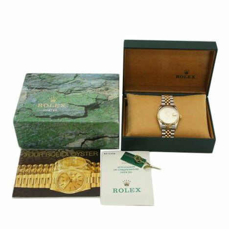 ROLEX ロレックス 1994年頃製造 コンビ/デイトジャスト・シャンパンローマン/SS×YG/W番/16233//W415406(1994)/ABランク/75