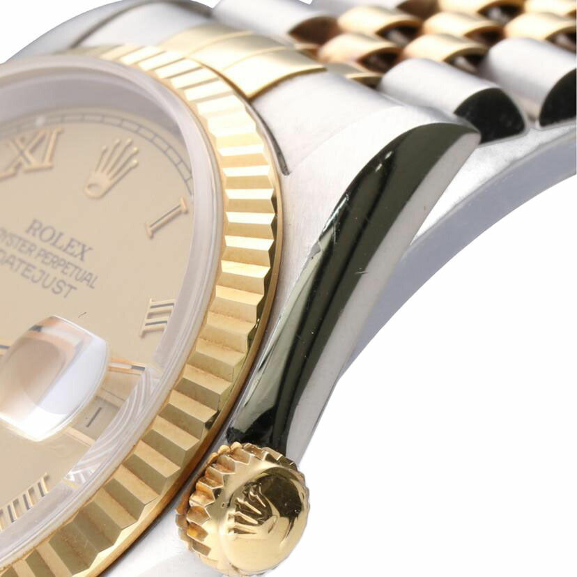 ROLEX ロレックス 1994年頃製造 コンビ/デイトジャスト・シャンパンローマン/SS×YG/W番/16233//W415406(1994)/ABランク/75