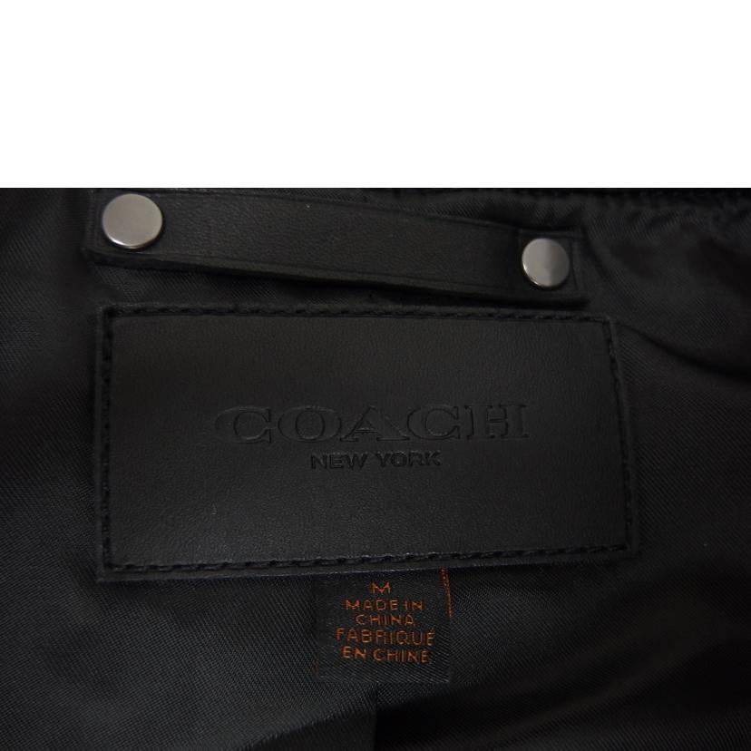 COACH コーチ/レザー切替チェックスタジャン//Aランク/82