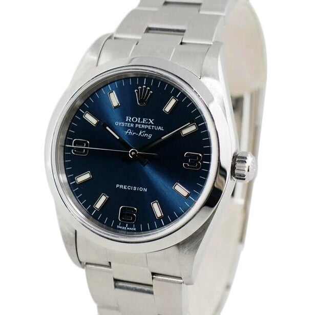 ROLEX ロレックス 腕時計 2003年頃製造 オーバーホール済 新品仕上済 ステンレス ボーイズ/エアキング・ネイビー/F番/14000M//F20**********/SAランク/79