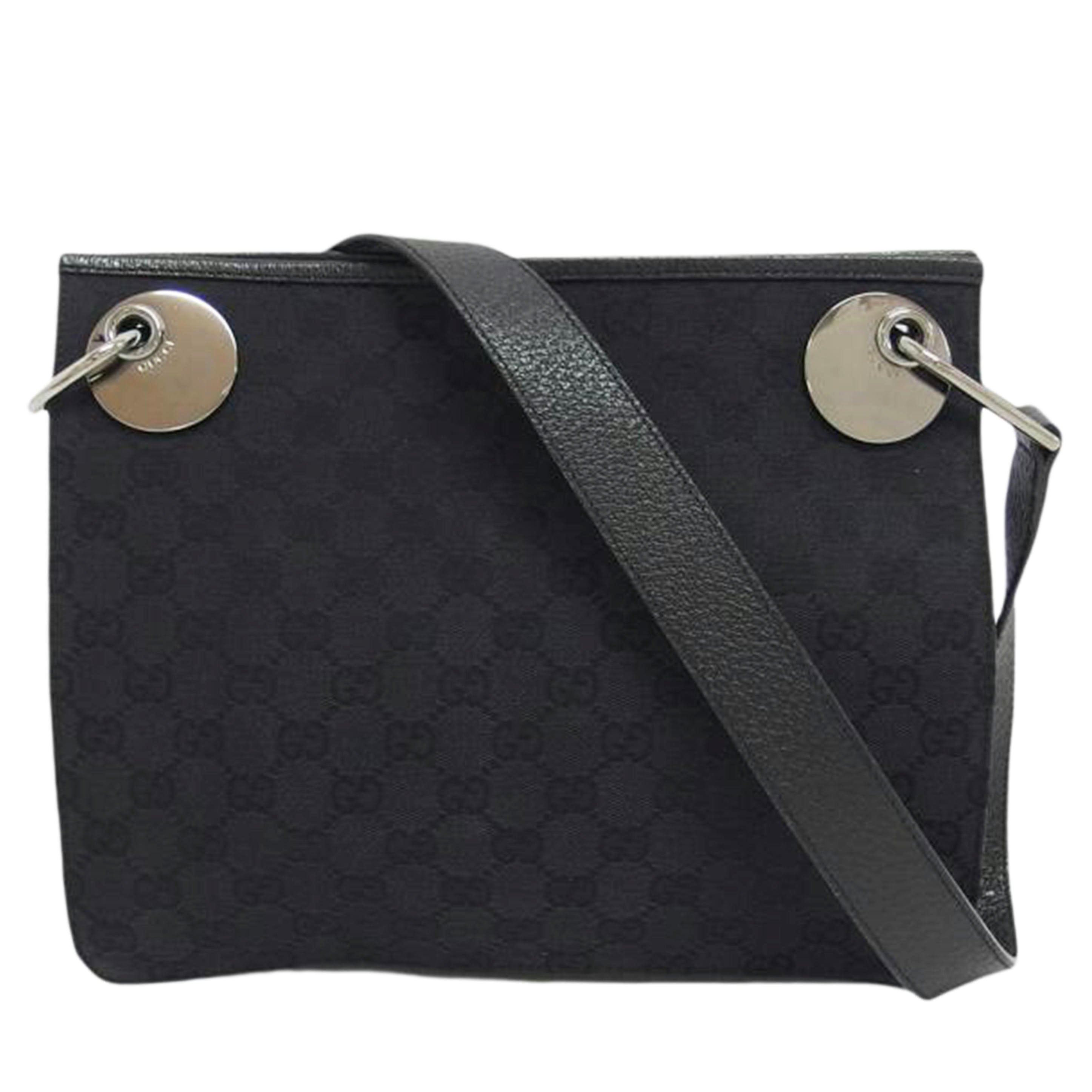 GUCCI グッチ/GGキャンバス/ショルダーバッグ/ブラック/120841//467891/Aランク/04