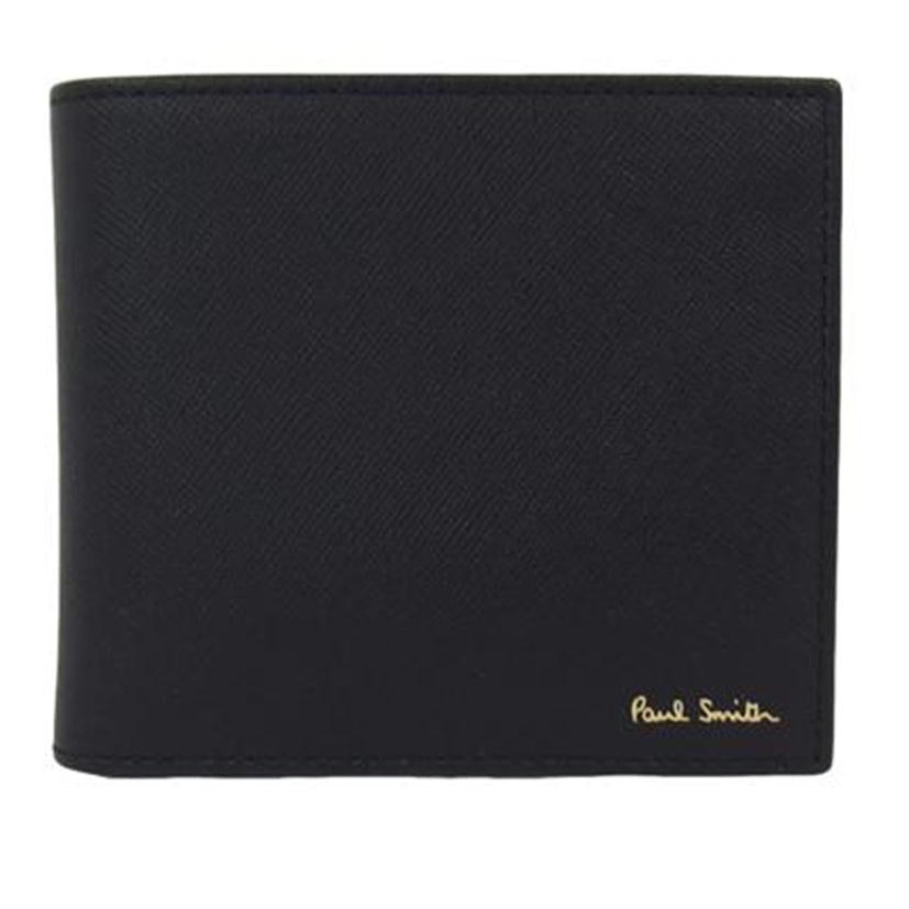 Paul Smith ポールスミス/二つ折りコンパクト財布/ブラック×ストライプ/M1A-4833X//SAランク/04