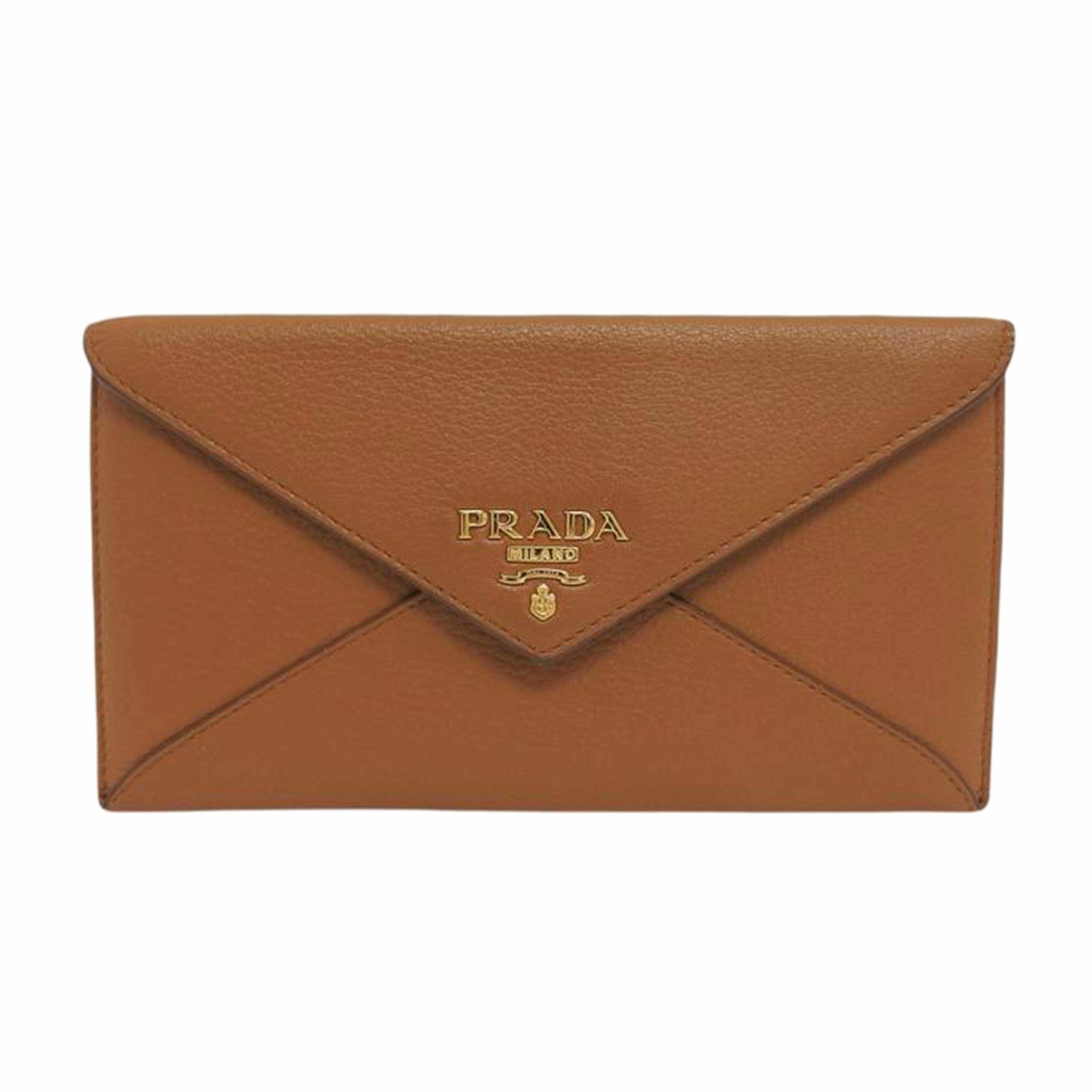 PRADA プラダ/エンベロップ二つ折り長財布/キャメル/1MF175//236/ABランク/04