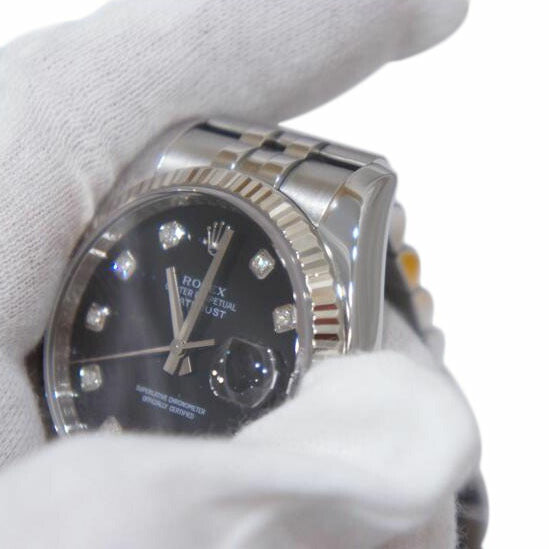 ROLEX ロレックス/デイトジャスト・10P新ダイヤ/ブラック/V番/116234G//V552352(2009)/Aランク/93