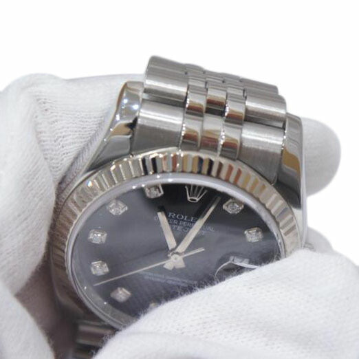 ROLEX ロレックス/デイトジャスト・10P新ダイヤ/ブラック/V番/116234G//V552352(2009)/Aランク/93