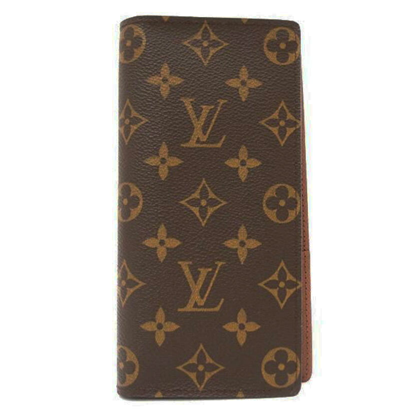 LOUIS VUITTON ルイ・ヴィトン 二つ折り長財布 ブラウン メンズ レディース/ポルトフォイユ・ブラザ/モノグラム/M66540//SP4057/Aランク/69