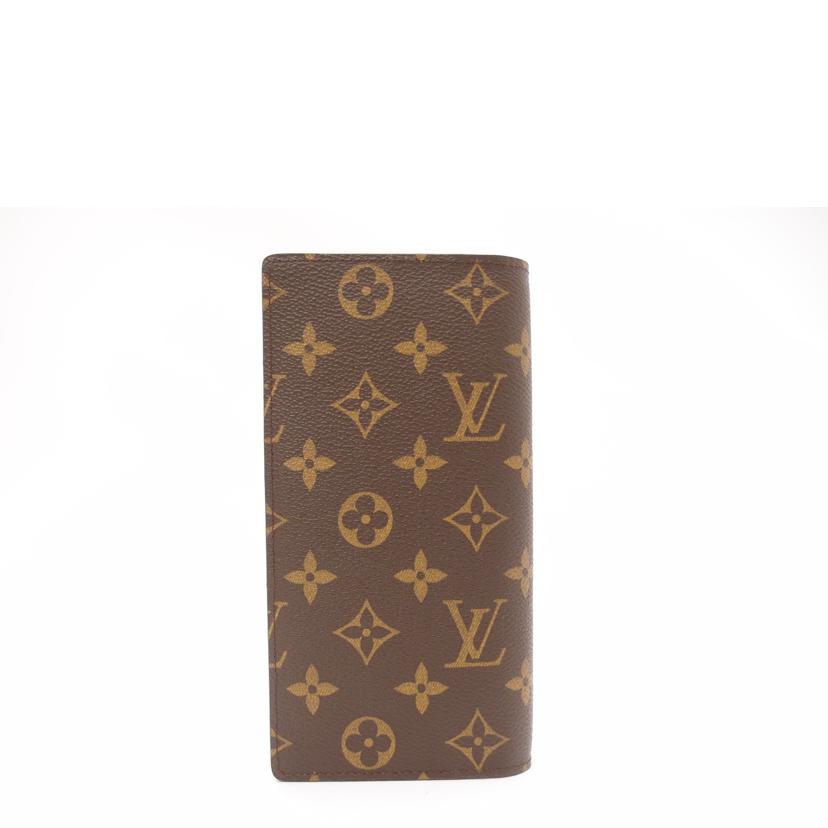 LOUIS VUITTON ルイ・ヴィトン 二つ折り長財布 ブラウン メンズ レディース/ポルトフォイユ・ブラザ/モノグラム/M66540//SP4057/Aランク/69